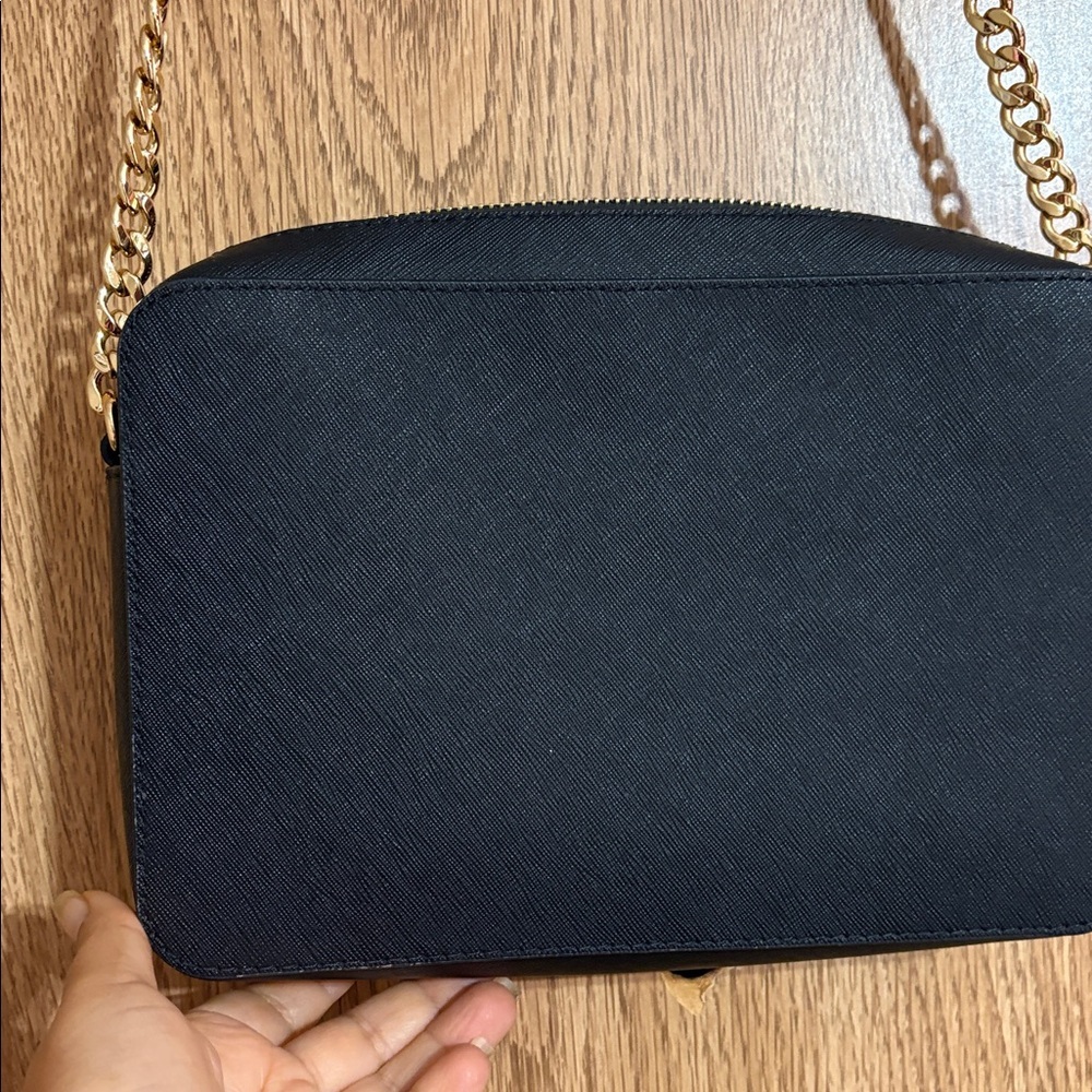 Michael Kors Black and Gold Crossbody Bag - Picture 4 of 9
